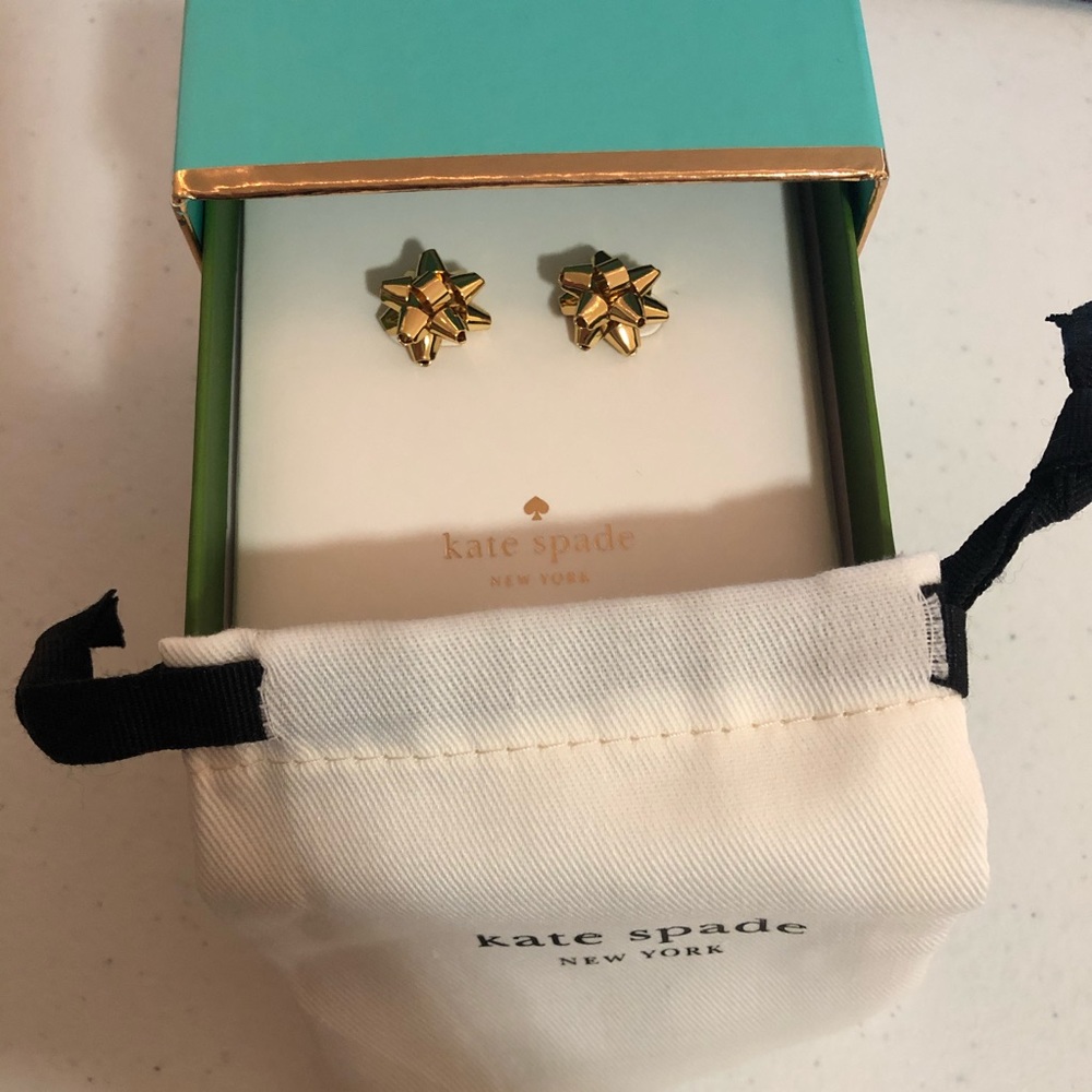 KATE SPADE ‘bourgeois bow' stud earrings NWT!! - Picture 3 of 6